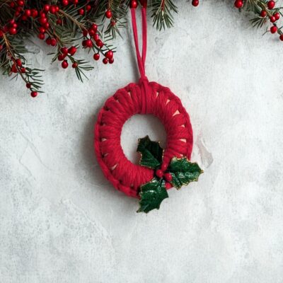 Red Holly Mini Wreath