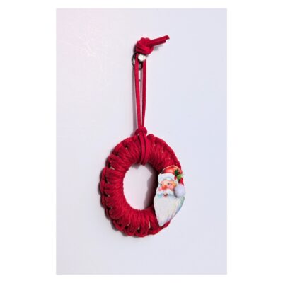 Red Santa Mini Wreath